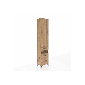 Arges Dolap 3 Raflı 3 Çekmeceli Tek Askılı 44x30x221 Çam-çam