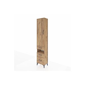 Arges Dolap 3 Raflı 3 Çekmeceli Tek Askılı 44x30x221 Çam-çam
