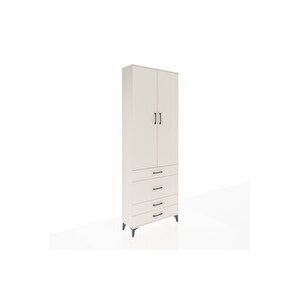 Arges Dolap 3 Raflı 4 Çekmeceli 2 Kapaklı 88x30x243 Aytaşı-aytaşı