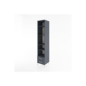 Hyperion Dolap 5 Raflı 2 Çekmeceli 44x44x221 Antrasit-antrasit