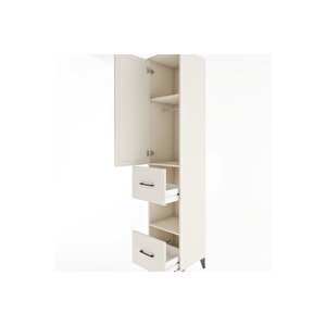 Hyperion Dolap 3 Raflı 2 Çekmeceli Tek Askılı 44x44x221 Aytaşı-aytaşı