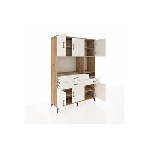 Hyperion Gardrop 9 Raflı 3 Çekmeceli 6 Kapaklı 132x44x195 Çam-aytaşı