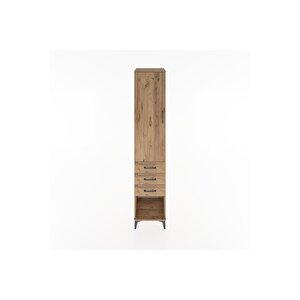 Hyperion Dolap 2 Raflı 3 Çekmeceli Tek Kapaklı 44x44x221 Çam-çam