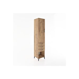 Hyperion Dolap 2 Raflı 3 Çekmeceli Tek Kapaklı 44x44x221 Çam-çam