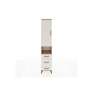 Arges Dolap 3 Raflı 3 Çekmeceli Tek Askılı 44x30x221 Çam-aytaşı