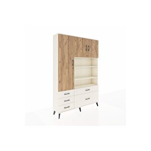 Arges Dolap 9 Raflı 5 Çekmeceli 3 Kapaklı 132x30x195 Aytaşı-çam/aytaşı