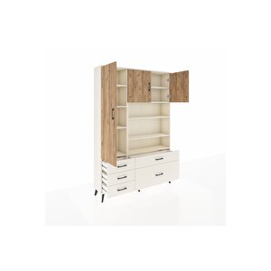 Arges Dolap 9 Raflı 5 Çekmeceli 3 Kapaklı 132x30x195 Aytaşı-çam/aytaşı