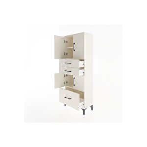 Arges Dolap 3 Raflı 3 Çekmeceli 4 Kapaklı 60x30x163 Aytaşı-aytaşı