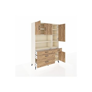 Hyperion Gardrop 9 Raflı 4 Çekmeceli 4 Kapaklı 132x44x195 Aytaşı-çam