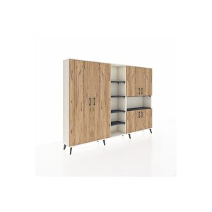 Arges Dolap 13 Raflı 6 Kapaklı 220x30x163 Aytaşı-çam/antrasit