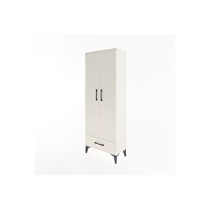 Arges Dolap 4 Raflı Tek Çekmeceli 2 Kapaklı 60x30x163 Aytaşı-aytaşı