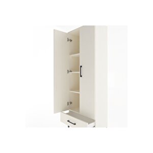 Arges Dolap 4 Raflı Tek Çekmeceli 2 Kapaklı 60x30x163 Aytaşı-aytaşı