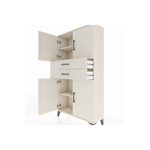 Arges Dolap 3 Raflı 2 Çekmeceli 4 Kapaklı 88x30x163 Aytaşı-aytaşı