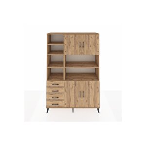 Hyperion Gardrop 9 Raflı 4 Çekmeceli 4 Kapaklı 132x44x195 Çam-çam