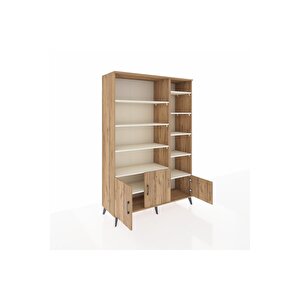 Hyperion Dolap 10 Raflı 3 Kapaklı 132x44x195 Çam-çam/aytaşı