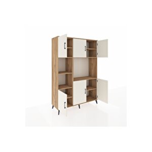 Hyperion Dolap 9 Raflı 6 Kapaklı 132x44x195 Çam-aytaşı/çam