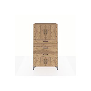 Arges Dolap 2 Raflı 3 Çekmeceli 4 Kapaklı 88x30x163 Çam-çam