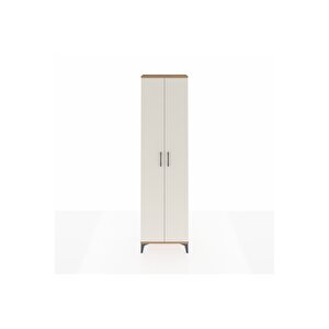 Arges Dolap 3 Raflı 2 Kapaklı Tek Askılı 60x30x221 Çam-aytaşı
