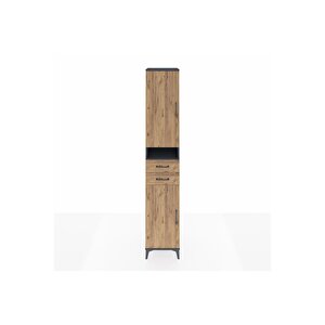 Hyperion Dolap 5 Raflı 2 Çekmeceli 2 Kapaklı 44x44x243 Antrasit-çam