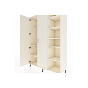 Hyperion Dolap 7 Raflı 2 Kapaklı Tek Askılı 132x44x195 Aytaşı-aytaşı/çam