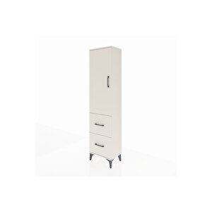 Arges Dolap 4 Raflı 2 Çekmeceli Tek Kapaklı 44x30x182 Aytaşı-aytaşı