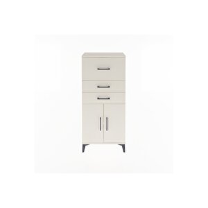 Arges Dolap Tek Raflı 3 Çekmeceli 2 Kapaklı 60x30x134 Aytaşı-aytaşı