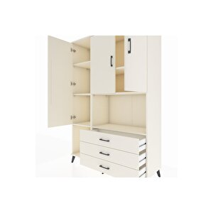 Hyperion Gardrop 6 Raflı 3 Çekmeceli 3 Kapaklı 132x44x195 Aytaşı-aytaşı