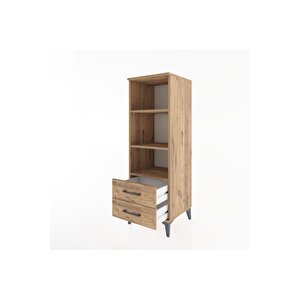 Hyperion Dolap 3 Raflı 2 Çekmeceli 44x44x134 Çam-çam
