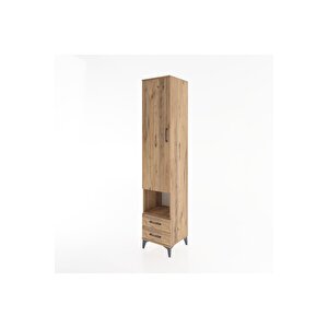 Hyperion Dolap 5 Raflı 2 Çekmeceli Tek Kapaklı 44x44x221 Çam-çam