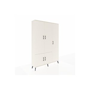 Arges Dolap 7 Raflı 5 Kapaklı Tek Askılı 132x30x195 Aytaşı-aytaşı/antrasit