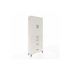 Arges Dolap 2 Raflı 4 Çekmeceli 2 Kapaklı 88x30x221 Aytaşı-aytaşı