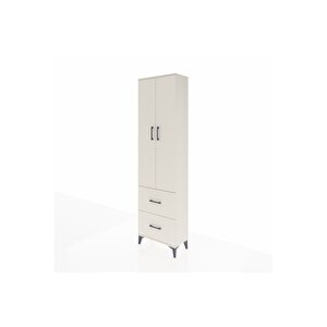 Arges Dolap 2 Raflı 2 Çekmeceli Tek Askılı 60x30x221 Aytaşı-aytaşı