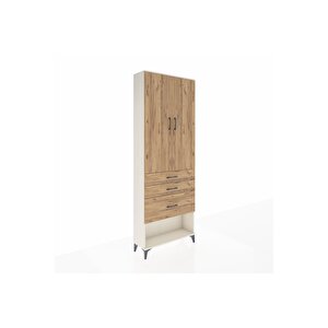 Arges Dolap 3 Raflı 3 Çekmeceli 2 Kapaklı 88x30x243 Aytaşı-çam