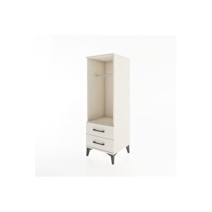 Hyperion Dolap Tek Raflı 2 Çekmeceli Tek Askılı 44x44x134 Aytaşı-aytaşı