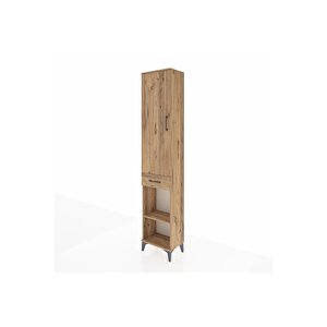 Arges Dolap 3 Raflı Tek Çekmeceli Tek Askılı 44x30x221 Çam-çam