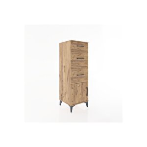 Hyperion Dolap 3 Çekmeceli Tek Kapaklı 44x44x134 Çam-çam