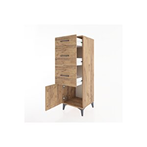 Hyperion Dolap 3 Çekmeceli Tek Kapaklı 44x44x134 Çam-çam