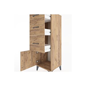 Hyperion Dolap 3 Çekmeceli Tek Kapaklı 44x44x134 Çam-çam