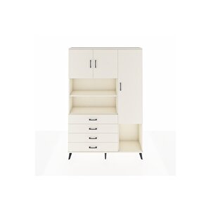 Arges Gardrop 8 Raflı 4 Çekmeceli 3 Kapaklı 132x30x195 Aytaşı-aytaşı