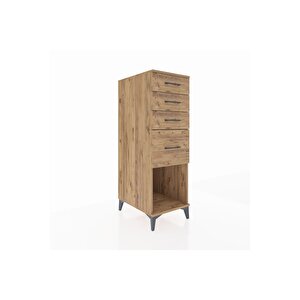 Kronos Dolap 4 Çekmeceli 44x59x134 Çam-çam