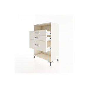 Hyperion Dolap Tek Raflı 3 Çekmeceli 88x44x134 Aytaşı-aytaşı