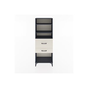 Arges Dolap 3 Raflı 2 Çekmeceli 60x30x163 Antrasit-aytaşı