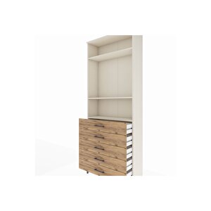 Arges Dolap 3 Raflı 5 Çekmeceli 88x30x221 Aytaşı-çam