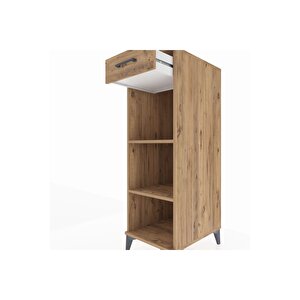 Kronos Dolap 2 Raflı Tek Çekmeceli 44x59x134 Çam-çam