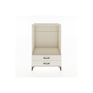 Hyperion Dolap Tek Raflı 2 Çekmeceli Tek Askılı 88x44x134 Aytaşı-aytaşı