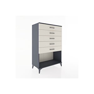 Hyperion Dolap 5 Çekmeceli 88x44x134 Antrasit-aytaşı