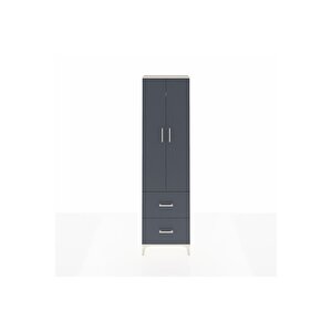 Arges Dolap 4 Raflı 2 Çekmeceli 2 Kapaklı 60x30x221 Aytaşı-antrasit