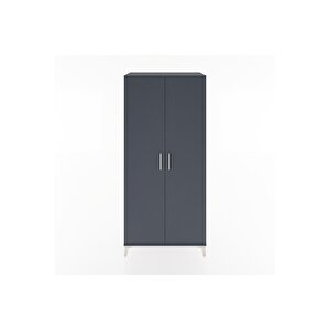 Hyperion Dolap 5 Raflı 2 Kapaklı 88x44x195 Antrasit-antrasit