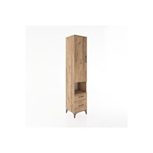 Hyperion Dolap 3 Raflı 2 Çekmeceli Tek Askılı 44x44x221 Çam-çam