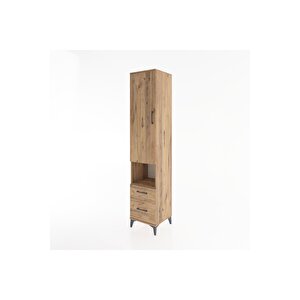 Hyperion Dolap 3 Raflı 2 Çekmeceli Tek Askılı 44x44x221 Çam-çam